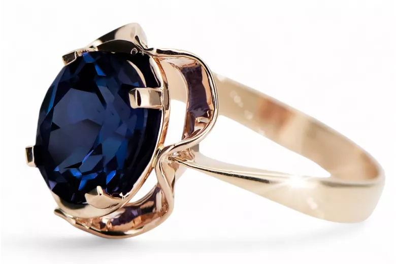 Ring Sapphire Original Vintage 14K Rose Gold Vintage vrc206r